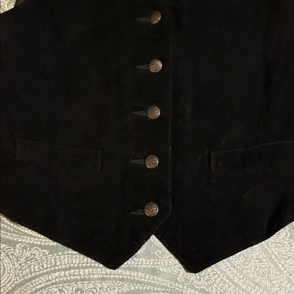 Wilson Black Leather Vest suede - Picture 3 of 8